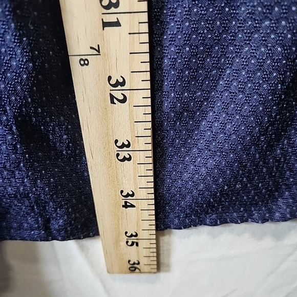 Synrgy Men's 2XLT Short Sleeve Collared Poly Blue "Flecked Design" Button-Up - Picture 4 of 6